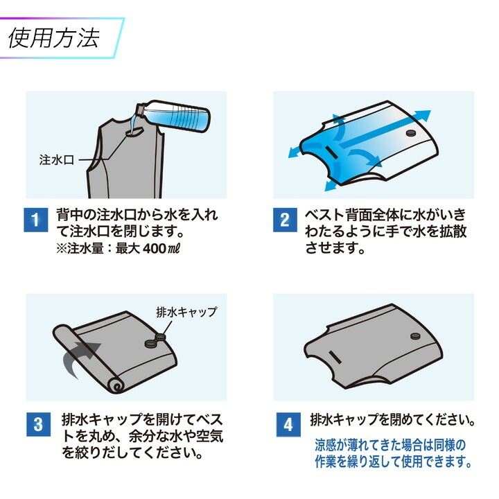 即日発送】アクアウォーターベスト フロントメッシュ ビッグボーン