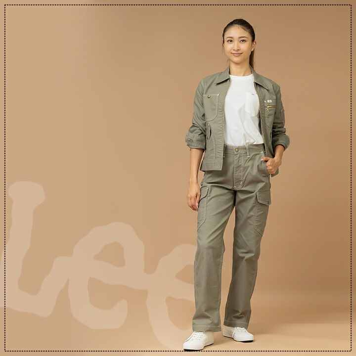 Lee カーゴパンツ 作業服 レディース ストレッチ 飲食店 サービス業 ユニフォーム カフェ 制服 作業着 ズボン LWP63004 ボンマックス