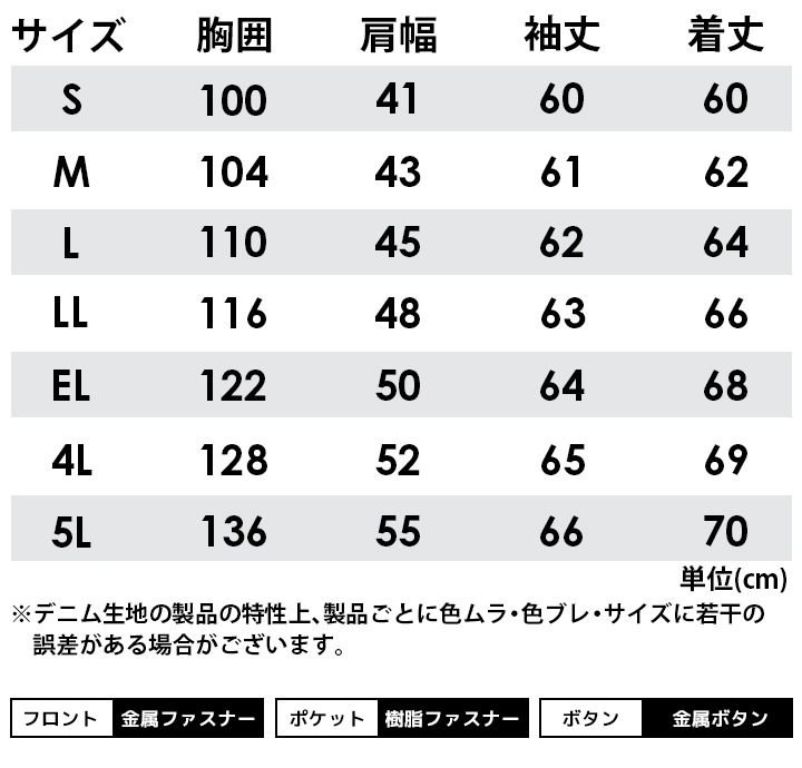 作業着 デニム Z-DRAGON デニムジャケット ストレッチジャンパー 71600