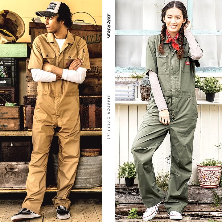 ディッキーズ つなぎ Dickies 半袖 長袖セット 本格ワークブランド製の春夏用ツナギ!! DICKIES ディッキーズ