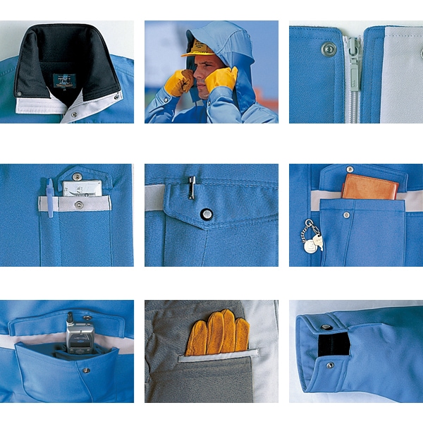 防寒ブルゾン フード付 タカヤ商事 TU-8003 防寒着 防寒服 作業服 作業