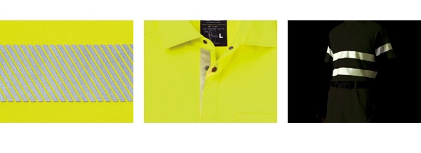 高視認性ポロシャツ 反射材付き　おまけあり TUNP22 反射材付き 半袖 ポロシャツ 高視認 メンズ 春 夏 帯電防止