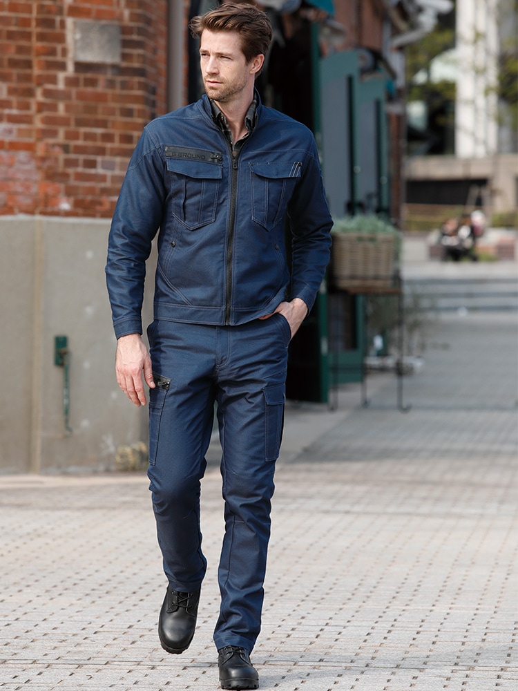 長袖ブルゾン 1022-00 SOWA G.GROUND メンズ 消臭 ストレッチ 作業服