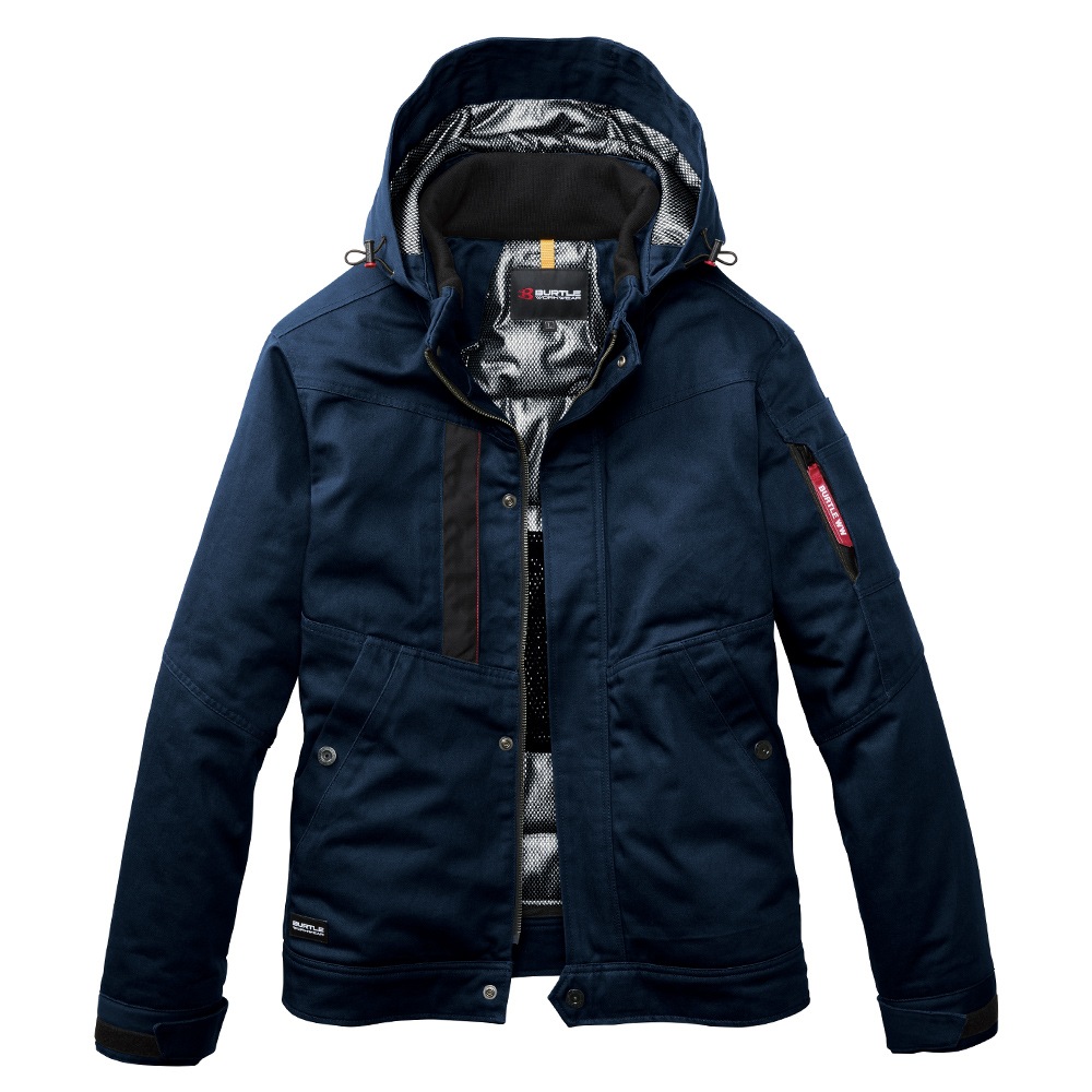 バートル 防寒ジャケット 大型フード付き 8210 サーモクラフト対応 長袖 保温 撥水 防汚 男女兼用 秋冬 防寒着 防寒服 作業着 作業服 ブルゾン BURTLE