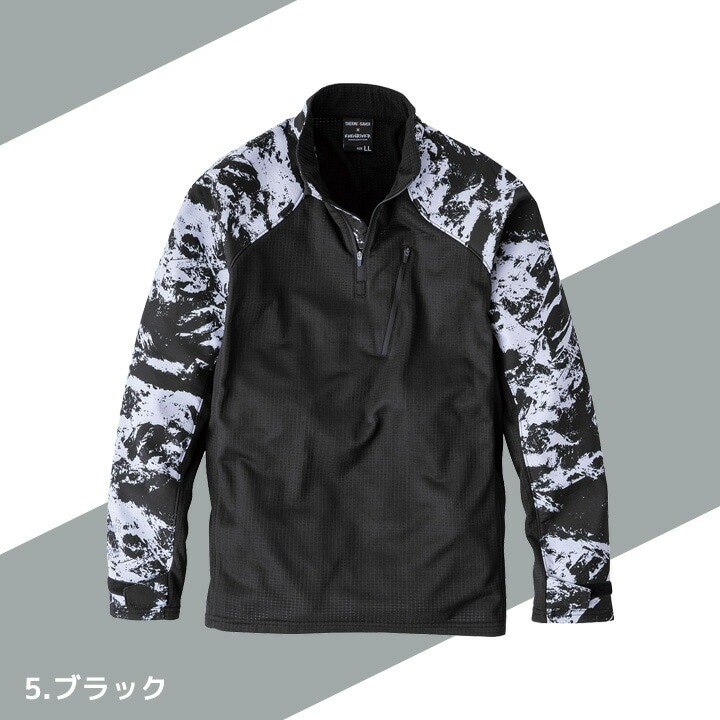 イーブンリバー 防寒着 防風 アウター シャツ ハーフジップ