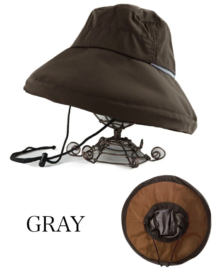 即日発送】帽子 ツバ広帽子 撥水サイドメッシュツバ広帽子 tyo