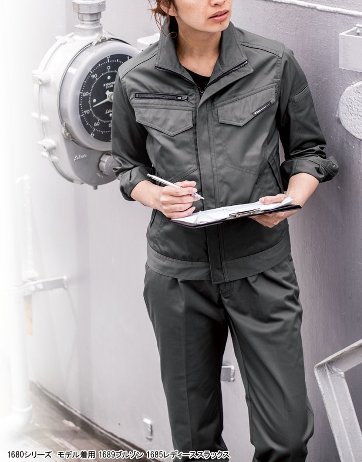 作業着 スラックス ジーベック 1682 秋冬 ズボン パンツ 作業服 作業着