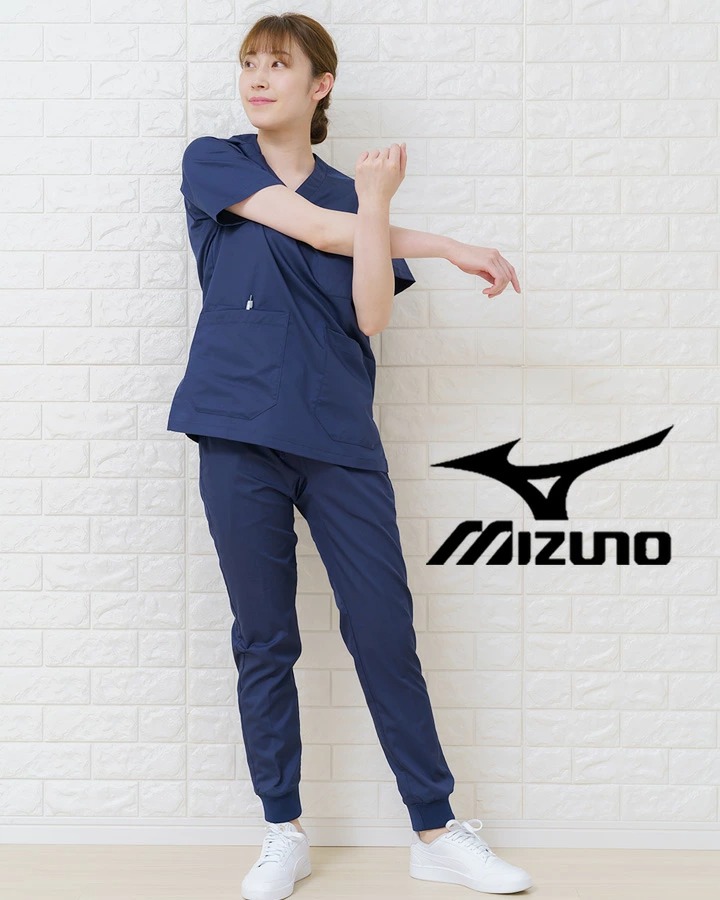 MIZUNO ミズノ  ストレッチスクラブ MZ-0120  男女兼用 レーヨン混 透け防止 UVカット  医療用白衣 クリニック ナース チトセ カラフル ネイビー ワイン ホワイトスクラブ【メール便送料無料】