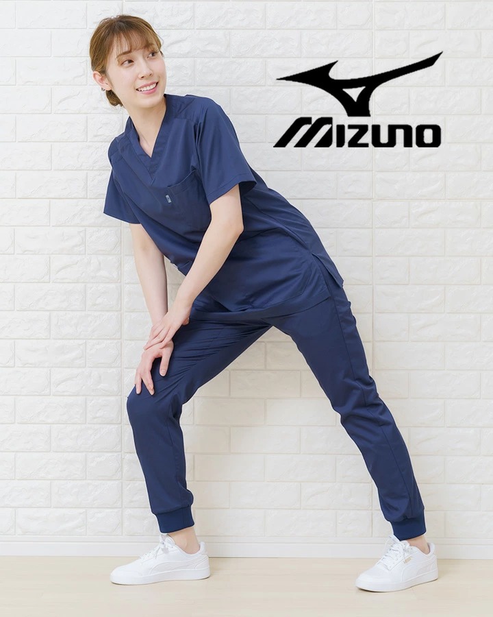 MIZUNO ミズノ  ジョガーパンツ MZ-0121  スクラブ 男女兼用 レーヨン混 ストレッチ  医療用白衣 チトセ カラフル ネイビー ワイン ピンク クール 冷感【メール便送料無料】