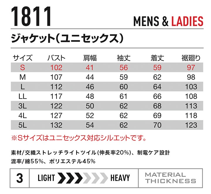 作業着メンズМサイズ 作業服・作業用品 長袖ブルゾン 桑和STUD's s8810【サンワーク本店】