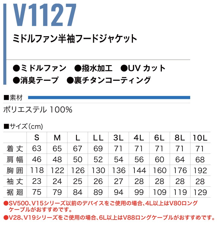 【即日発送】【28V】空調服 ハイバック 半袖ブルゾン HOOH 2025年モデル V1127 バッテリー＆ブラックファンセット 長信ジャパン GB-POWER 裏チタン UVカット ジャケット フルハーネス対応 空調作業服 村上被服