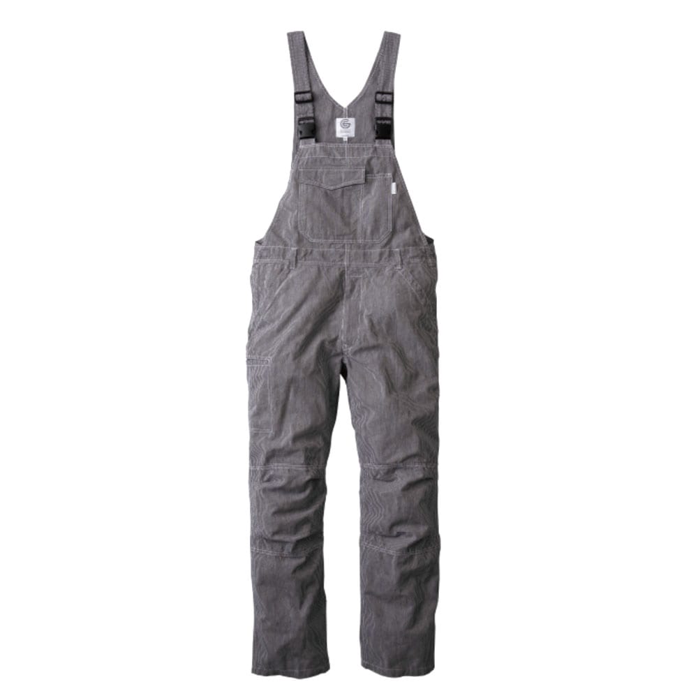 綿麻ストライプサロペット グレースエンジニアーズ GE-584 春夏 つなぎ