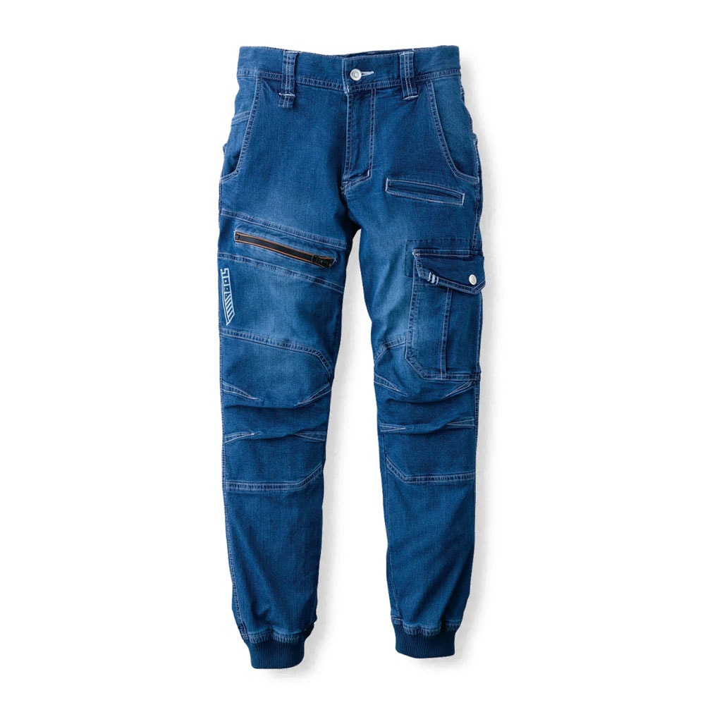寅壱 デニム カーゴジョガーパンツ 8970-235 春夏 接触冷感 ストレッチ