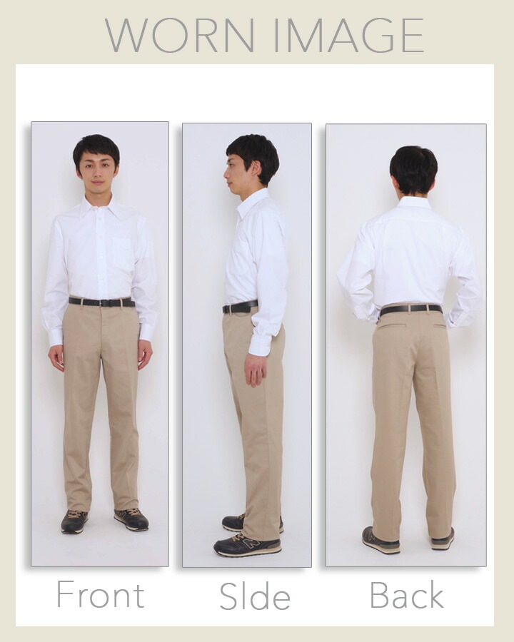 メンズパンツ ストレッチ スタンダード チノ 長袖 男女兼用 FACEMIX