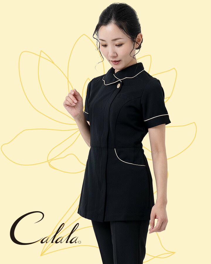 エステ服 制服 ユニフォーム かわいいチュニック服 透け防止 受付服