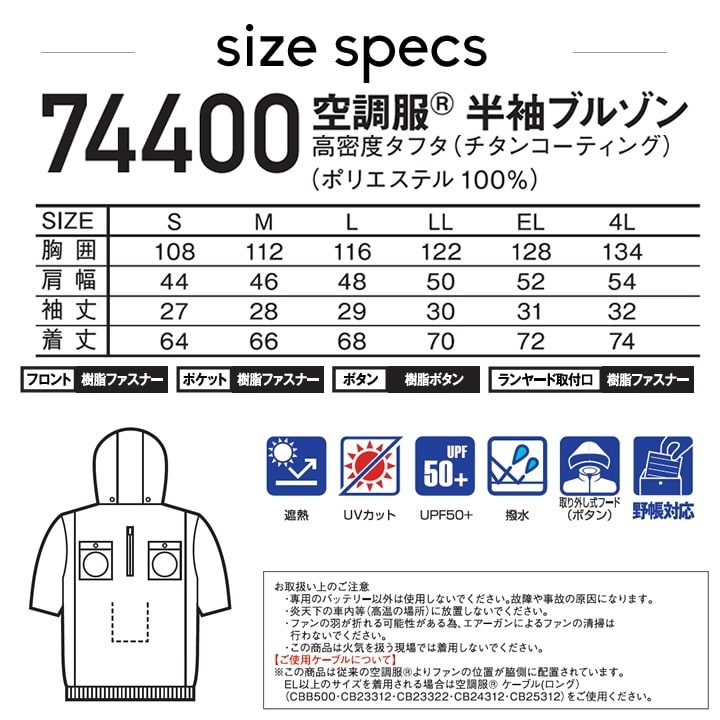 即日発送】【28V】空調服 ハイバックファン 半袖ブルゾン Z-DRAGON