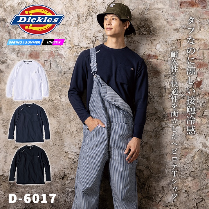 即日発送】ディッキーズ 長袖Tシャツ D-6018 春夏 ロンT 鬼鹿の子 接触