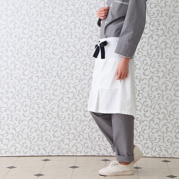 エプロン RT6834 HAKUI セブンユニフォーム 腰下タイプ カフェ 飲食店