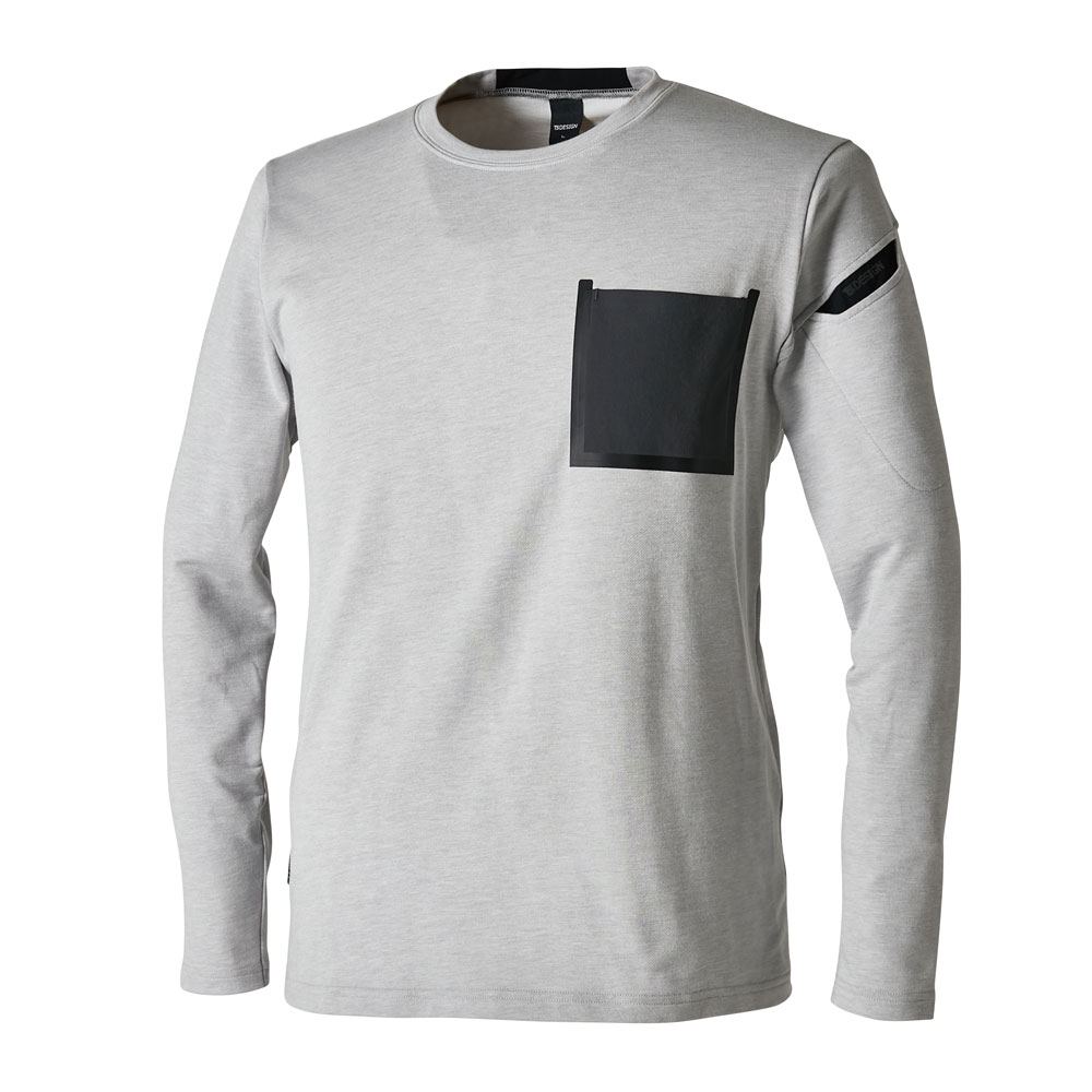 TSデザイン 長袖シャツ Tシャツ コーデュラ ポケット付き 8650 TSDELTA ストレッチ オールシーズン 耐久性 高強度 作業服 作業着