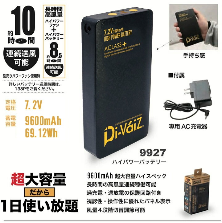 空調作業服 長袖ジャケット WZ HOP SCOT 9149 ファン