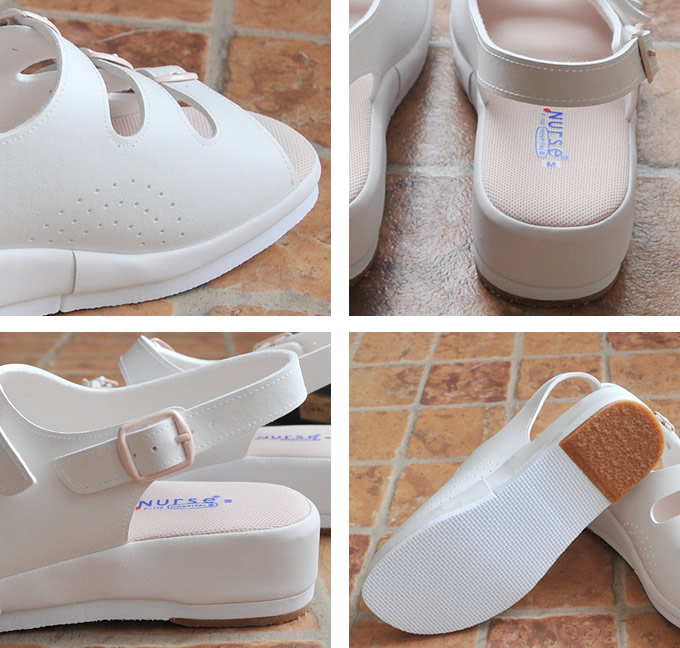 ナースサンダル FOLK コンフォートサンダル 270 メンズ レディース ナースシューズ 白 ピンク ブルー 看護師 病院 医療 介護 疲れにくい 防臭 抗菌 病院 SS~3L ベルト調整 ナース 履きやすい 男女兼用 富士ゴム