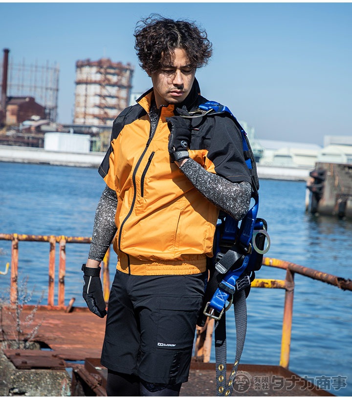 【即日発送】空調作業服 半袖 ジャンパー ハーネス対応 ファン付き セット 268801 バッテリー＆ファンセット KS-100D エアセンサー クロダルマ 撥水 軽量 遮熱性釣り アウトドア スポーツ 作業服 作業着 熱中症対策 電動ファン対応 即日発送】空調作業服 半袖 ジャンパー ハーネス対応 セット 268801