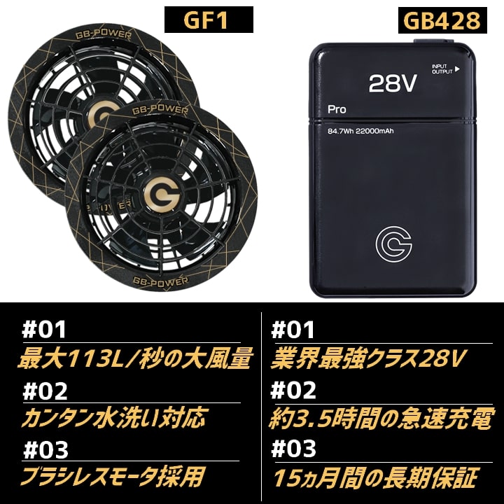 即日発送】【28V】空調服 ハイバックファン 半袖ブルゾン Z-DRAGON