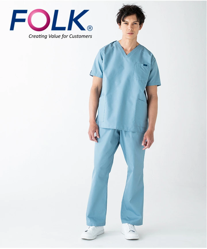 スクラブ上下セットPANTONEFOLK男女兼用7000SC 6003SCメンズレディース