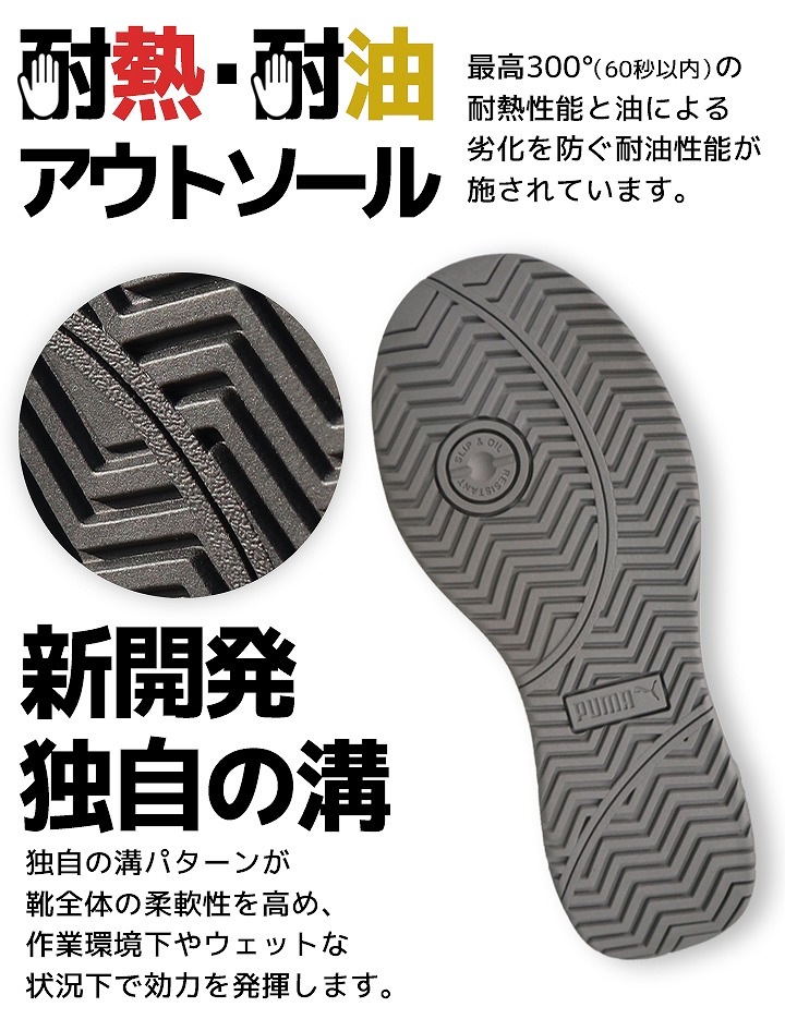 【即日発送】安全靴 ハイカット PUMA プーマ ミドルカット No.63 ヘリテイジ エアーツイスト HERITAGE Airwist2.0 Mid 静電気 紐タイプ マジックタイプ 衝撃吸収 耐熱 耐油 プーマ 作業用 作業靴 かっこいい JSAA A種