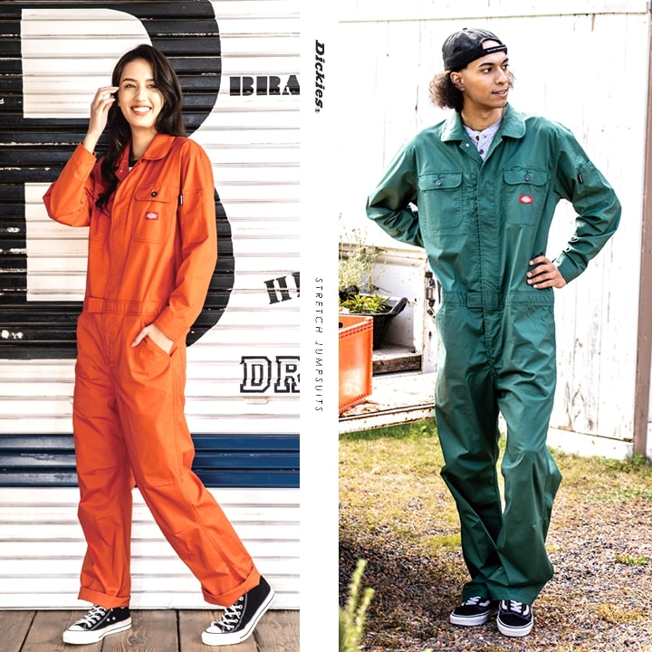 ディッキーズ 長袖つなぎ ストレッチ D-746 オールシーズン 作業服 作業着 Dickies