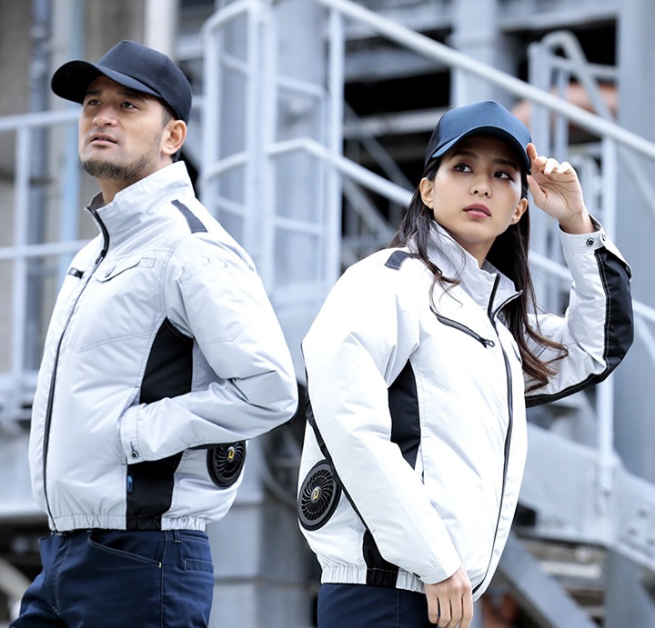 空調作業服 長袖ブルゾン ファン付き【服のみ】WZアルミコーティング