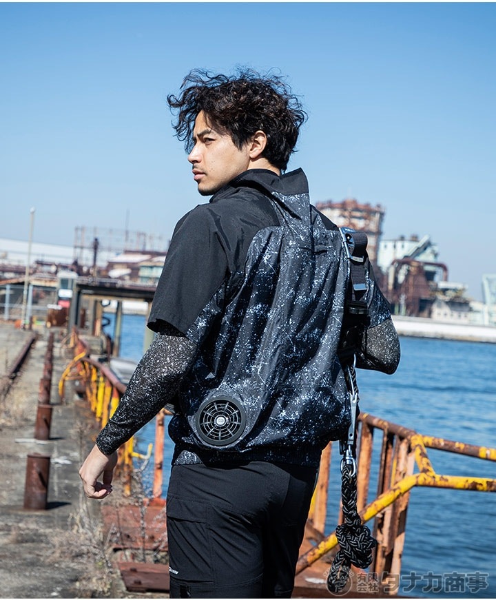 即日発送】空調作業服 半袖 ジャンパー ハーネス対応 エア
