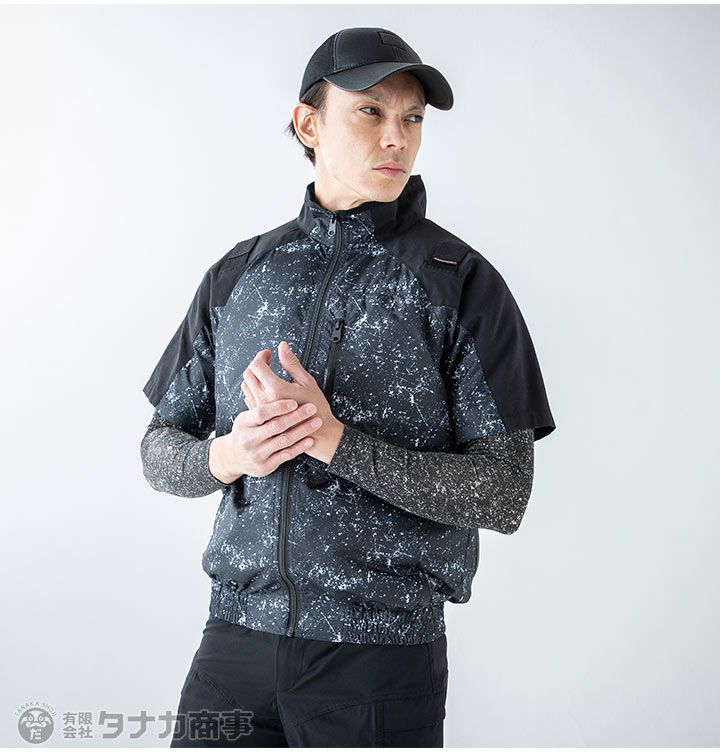 即日発送】空調作業服 半袖 ジャンパー ハーネス対応 エアセンサー