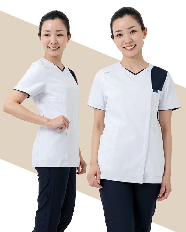 レディース ジップスクラブ フォーク 7059SC 女性用 ストレッチ 医療