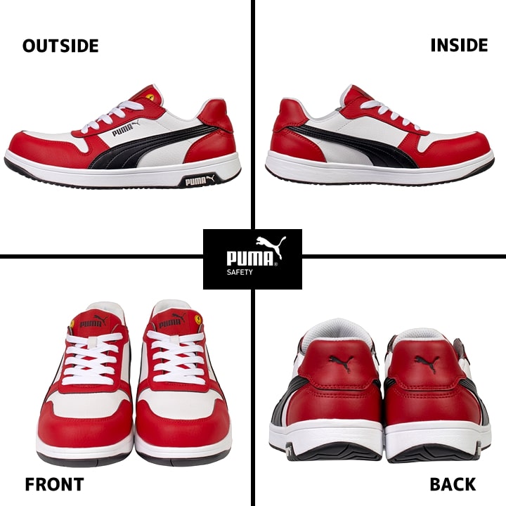 【即日発送】プーマ 安全靴 FRONTCOURT LOW フロントコートロー ローカット 紐タイプ 静電防止 3E クッション性 樹脂先芯 プロテクティブスニーカー セーフティー フットウエア 作業靴 PUMA HERITAGEシリーズ