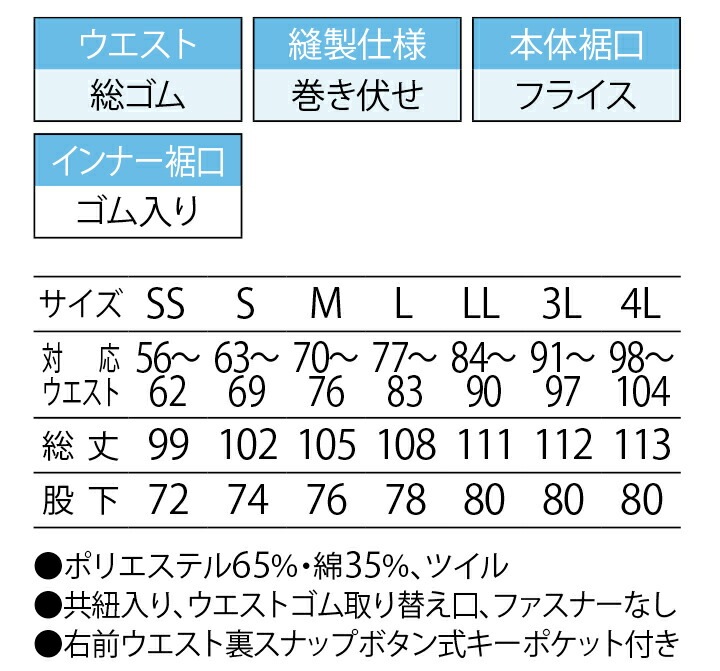 衛生白衣 食品工場白衣 パンツ ホワイト sarvo サーヴォfhp-856 工場