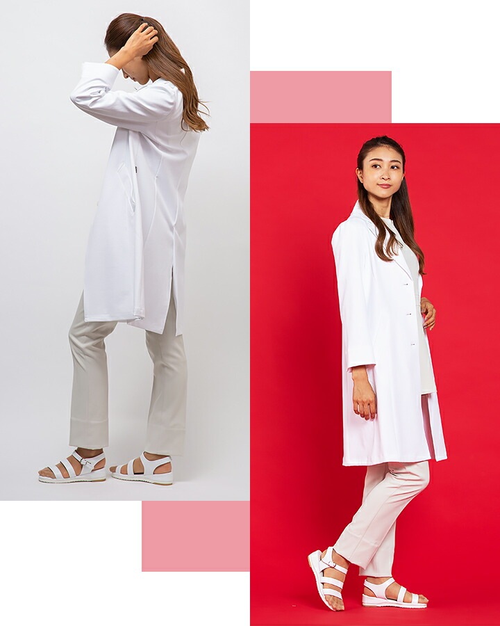 ドクターコート 医療 白衣 ジャケット コート 九分袖 エステ服 女性用