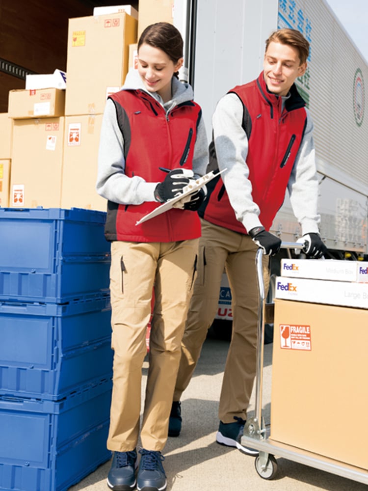 防寒ベスト 収納フード付き 中綿ベスト アイトス AZ-10308 保温 撥水