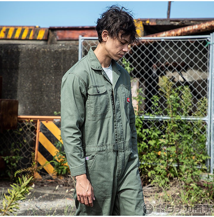 【即日発送】ディッキーズ つなぎ 長袖 ストレッチ オックス Dickies D-736 ストレッチ オールシーズン 作業服 作業着