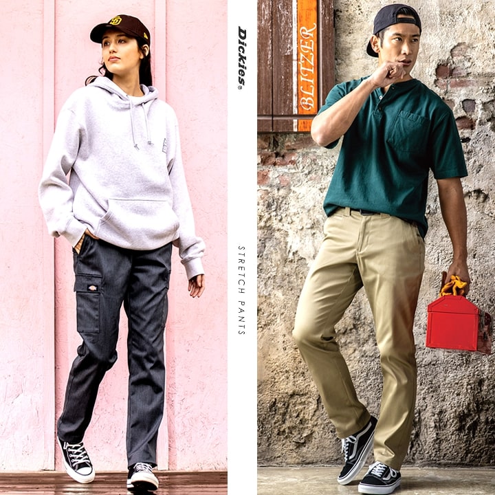 ディッキーズ 作業服 ズボン カーゴパンツ ワークパンツ Dickies D-2875 ストレッチ チノパン 874 男女兼用 秋冬 春夏 年間 メンズ レディース アウトドア カジュアル アメカジ 作業服 作業着