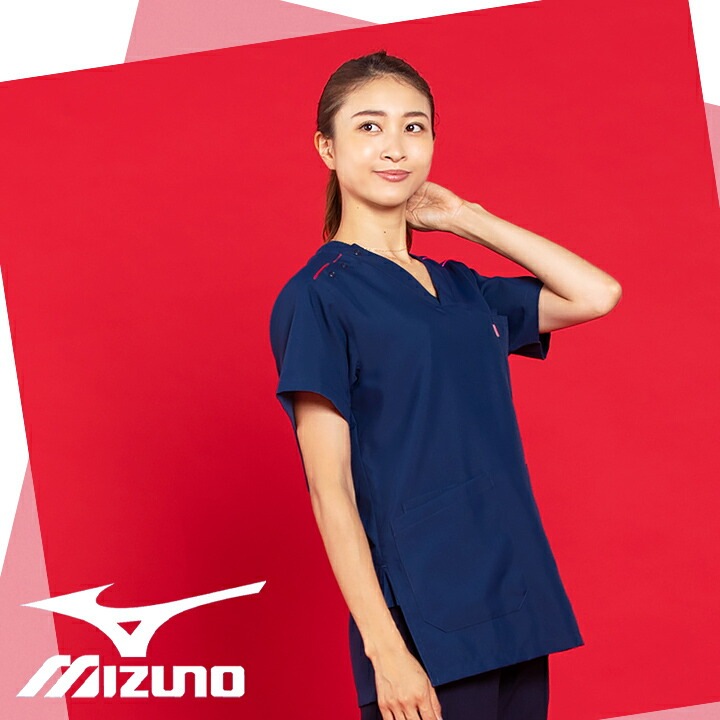 ミズノ スクラブ 医療 白衣 男女兼用 MZ-0230 ミズノ 医療白衣 整体