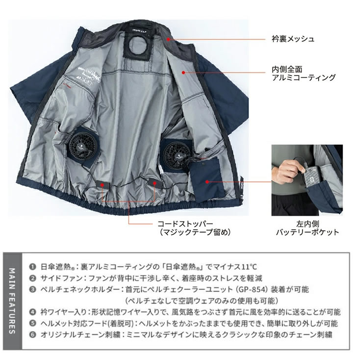 即日発送】ディッキーズ 空調風神服 ベスト D-299【服のみ】2026年