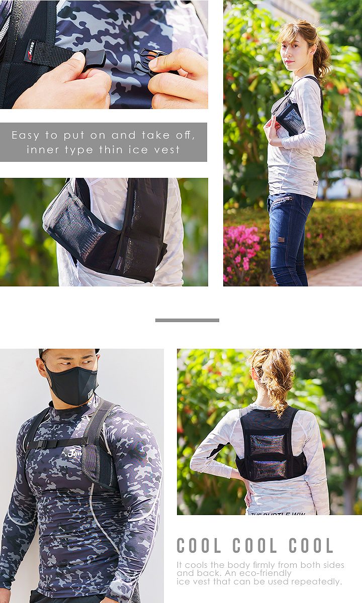 即日発送】アイスベスト 熱中症対策 保冷剤 8個付き 保冷ベスト アイス