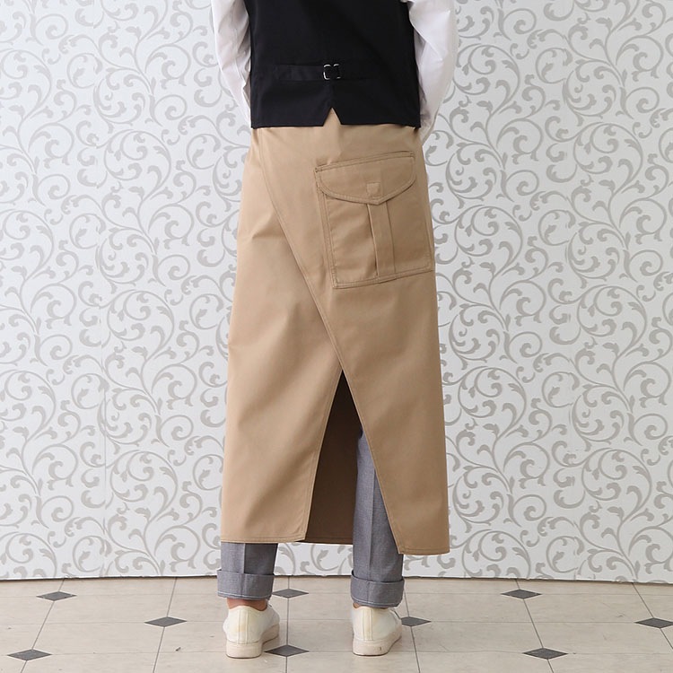 ソムリエエプロン RT6878 HAKUI セブンユニフォーム 腰下タイプ カフェ