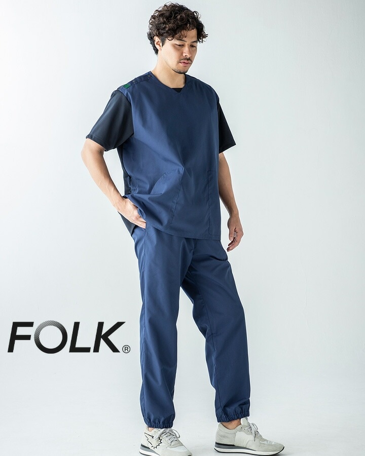 フォーク FOLK パンツ スクラブパンツ 5029sc 白衣パンツ メンズ