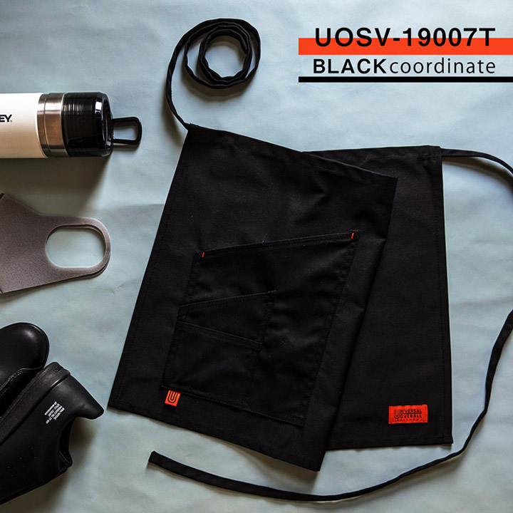 即日発送】ショートエプロン ユニバーサルオーバーオール UOSV-19007T