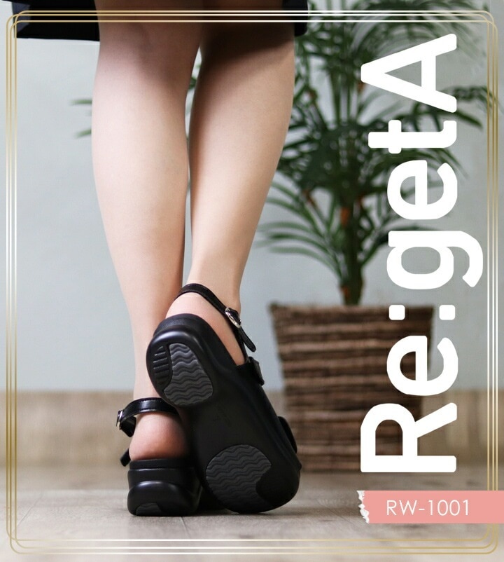 リゲッタ パンプス ナースシューズ 医療 クロスベルトパンプス リゲッタ RW-1001 医療用 靴 病院 クリニック 看護師 オフィス Regeta 痛くない 疲れにくい 歩きやすい 柔らかい 軽いホワイト ブラック事務 サンダルヒールストラップサンダル ナースサンダル
