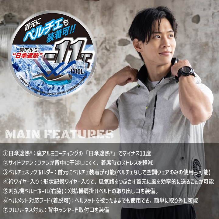 即日発送】空調服 2026年 ベスト サイドファン G-4039 服のみ
