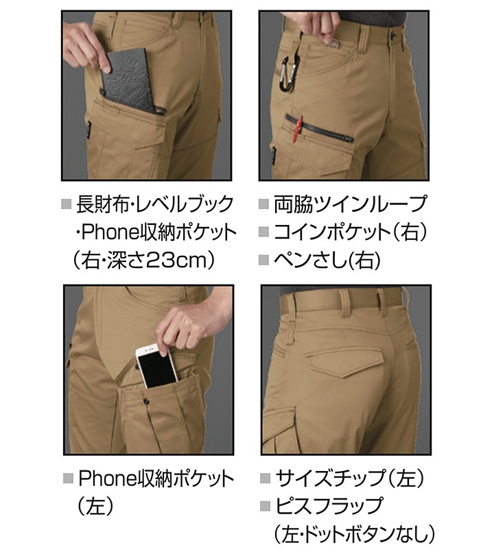 バートル 作業服 カーゴパンツ 1702 【秋冬】制電 ツイル ユニセックス ズボン 細身 メンズ レディース 作業服 作業着 BURTLE 1701シリーズ【4L-5L】