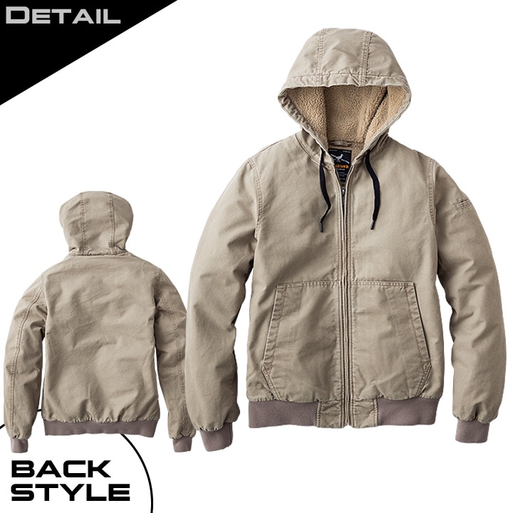 イーブンリバー 防寒ジャケット 2025AW新作 数量限定 R608 綿100% 裏ボア 耐久性 保温 アウター フーディー ブルゾン ビンテージ風 スポーツ 通勤 秋冬春 移動 自転車 バイク 防寒服 作業服 作業着 EVENRIVER